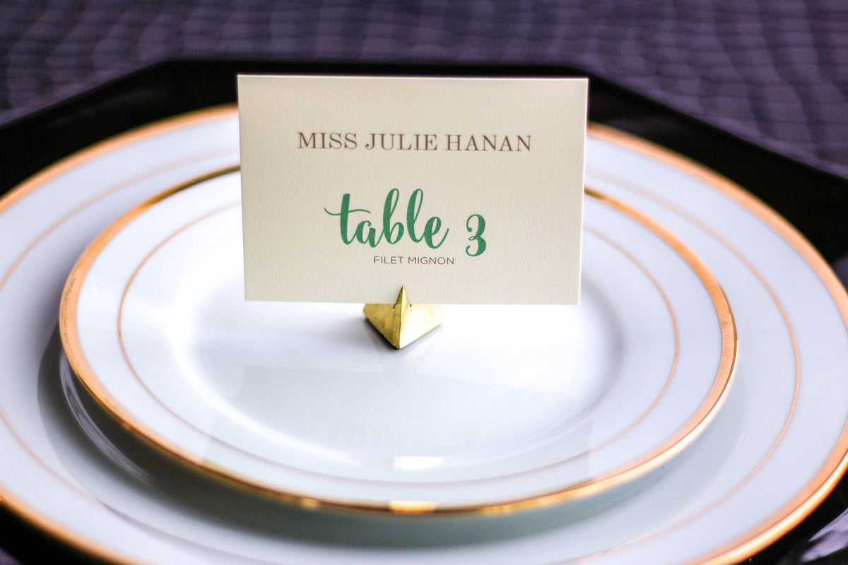 CALLIGRAPHY CHIC - 2.5" x 3.5" FLAT PLACE CARDS – Julie Hanan Design