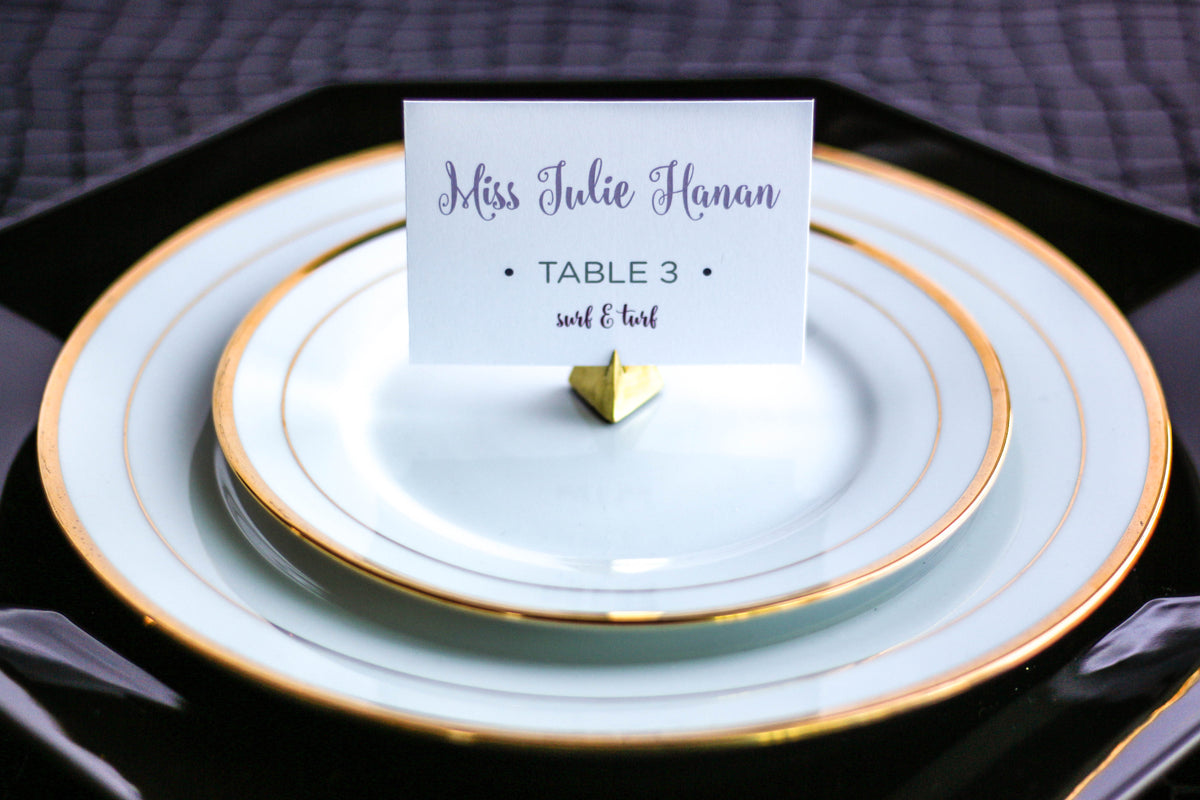 CALLIGRAPHY CHIC - 2.5" x 3.5" FLAT PLACE CARDS – Julie Hanan Design
