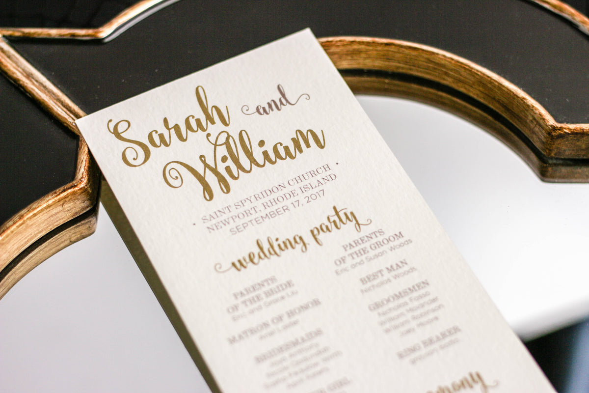 CALLIGRAPHY CHIC - 4" x 9" FLAT PROGRAM – Julie Hanan Design