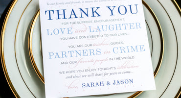 CLASSIC ELEGANCE - <br> RECEPTION THANK YOU SIGNS