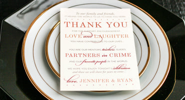 CLASSIC ELEGANCE - <br> RECEPTION THANK YOU SIGNS