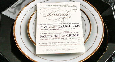 CLASSIC ROMANCE - <br> RECEPTION THANK YOU SIGNS