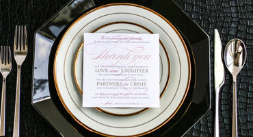 CLASSIC ROMANCE - <br> RECEPTION THANK YOU SIGNS