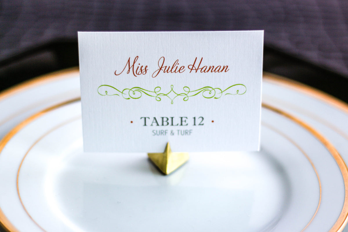 Flat place cards wedding hotsell