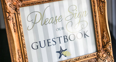 STARFISH AND SHELL - <br> GUESTBOOK SIGN