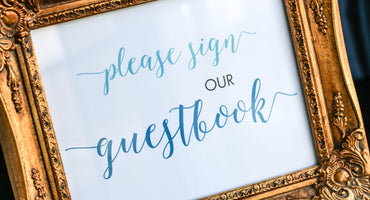 WHIMSICAL CALLIGRAPHY - <br> GUESTBOOK SIGN
