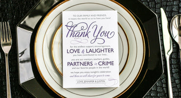 MODERN SWIRL & FLOURISH - <br> RECEPTION THANK YOU SIGNS