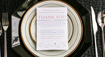 ROMANTIC FLOURISH - <br> RECEPTION THANK YOU SIGNS