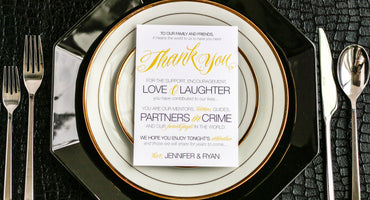 SWEEPING SCRIPT - <br> RECEPTION THANK YOU SIGNS