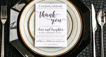 WHIMSICAL CALLIGRAPHY - <br> RECEPTION THANK YOU SIGNS