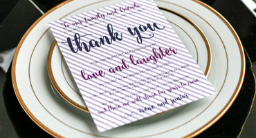 CALLIGRAPHY CHIC - <br> RECEPTION THANK YOU SIGNS