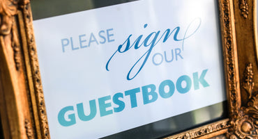 BOLD STRIPED - <br> GUESTBOOK SIGN