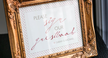 MODERN CALLIGRAPHY - <br> GUESTBOOK SIGN