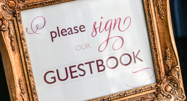 MODERN SWIRL AND FLOURISH - <br> GUESTBOOK SIGN