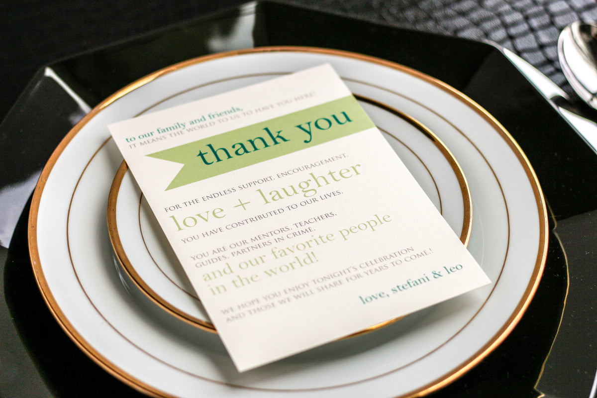 PREPPY CHIC - RECEPTION THANK YOU SIGNS – Julie Hanan Design