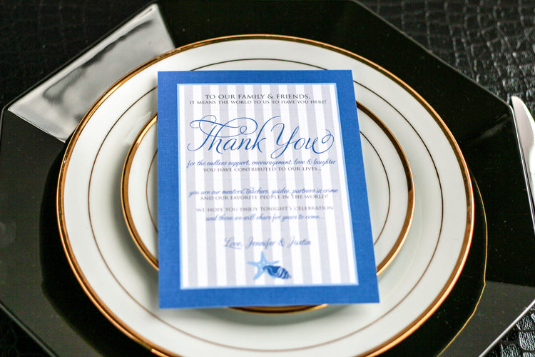 STARFISH AND SHELL - RECEPTION THANK YOU SIGNS – Julie Hanan Design