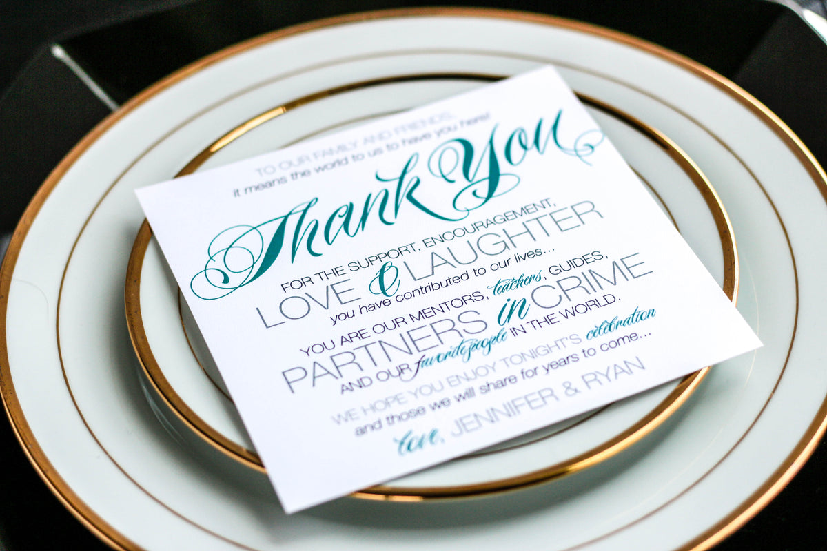 SWEEPING SCRIPT - RECEPTION THANK YOU SIGNS – Julie Hanan Design